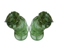 Kisangel Poche en Filet de Pêche à Mailles Serrées Fourche INOX, 2 Pièces | Bord Renforcé Collé, Structure Pliable, Insertion Stable au Sol, pour Crabe et Homard, Usage Rivage