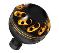 Kisangel Poignée de Moulinet Aluminium et Robuste Design Aéré Anti-Transpiration Poignée Rotative pour Moulinets Spinning et Casting Remplacement Ergonomique Noir