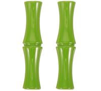 Kisangel Poignée de Tiroir en Alliage de Zinc Forme Bambou Vert Vintage, Bouton de Meuble Simple Trou, Design Moderne, pour Armoire, Commode et Placard Cuisine, Lot de 2 Pièces,