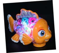 Kisangel Poisson Transparent Lumineux avec Électriques et Musique Voiture Animée pour Garçon Fille Ans Stimulant Coordination Main Œil et Imagination