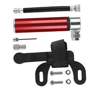 Kisangel Pompe à Manuelle Portable Aluminium Gonfleur de Pneu Mini pour de Route et Tout Terrain Noir Rouge