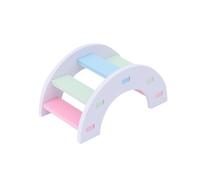 Kisangel Pont en Arche en PVC pour Hamsters, Mini échelle/Rampe d'escalade pour Petits rongeurs, Couleurs Pastel Assorties, 12×7×6 cm, Accessoire Mignon pour Cage de gerbilles et Souris
