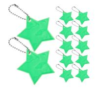 Kisangel Porte-clés Réfléchissant en PVC D'étoile à Cinq Branches, Lumineux et Visible la Nuit, Accessoire Pratique pour Clés et Paquet Lors du Cyclisme
