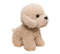 Kisangel Porte-Curse Pendentif pour Chien Porte-clés Petit Accessoire Chien en Peluche Jouets Sac à Main Animal en Peluche de Chien de Caniche chaîne de clés en Peluche Coton PP Brun