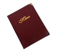 Kisangel Porte-menu Design Simple et Élégant en Cuir A4 pour Restaurant et Bar, Protège Contenu Facile à Remplacer Dossier de Prix des Repas Solide et Pratique