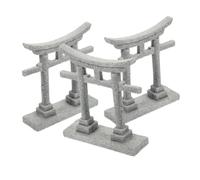Kisangel Porte Shinto Japonaise Miniature Figurine pour Autel Statue De Jardin Féérique Décoration Aquarium Asiatique Ornements Zen