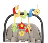 Kisangel Poussette Spiral avec Anneau de Secouer Sensory Peluche pour de Voyage Pratique pour Accessoire de Poussette et Berceau Facile à Installer