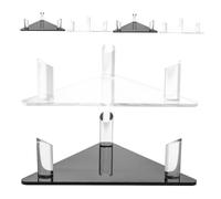 Kisangel Présentoir en Acrylique Transparent et Noir 6 Pcs pour Ballons Multisports - Support Stable pour Football, Basketball, Volley-Ball et Rugby - Rangement et Affichage Sécurisé pour