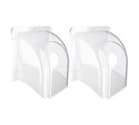 Kisangel Protection Pluie Transparente pour Sonnette Extérieure, Cache-Sonnette Polycarbonate Résistant 2 Pièces, Housse Étanche Compatible Contrôle D'accès et Lecteur D'empreintes
