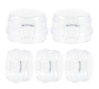 Kisangel Protections de Boutons 5pcs pour Cuisinière à Gaz Installation par Clip en Plastique Noir Sécurité Garçon et Filles pour Poêle et Four à Gaz