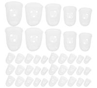 Kisangel Protège-doigts en Silicone Transparent 40 Pièces pour Guitare et Ukulélé, Coussinets Antidérapants Souples pour Jeu Précis et Confort Lors Pratique Musicale
