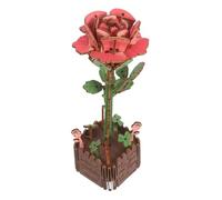 Kisangel Puzzle 3D en Bois pour Adultes À Kit De Sculpture en Bois Décoration D'Intérieur Fleurs À