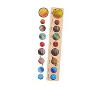 Kisangel Puzzle Planètes pour Système Solaire Jouets Éducatifs Bois pour Garçon Fille Kit d Apprentissage Scientifique pour Tout-Petits