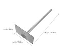 Kisangel Râteau à Charbon en Acier Au Manganèse 40 Cm pour Cheminée Et Barbecue, Manche Long Ergonomique, Pelle à Cendres Épaisse Résistante, Nettoyage Foyer Et Gril Polyvalent