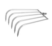 Kisangel Râteau pour Jardinage Et Désherbage Outil à Dents Acier Inoxydable Arrache-Mauvaises Herbes pour Pelouse Et Plantes Aquatiques