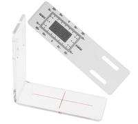 Kisangel Règle de Mesure des Fissures en Acrylique L-type 30 Cm Portable pour Suivi Précis des Craquelures Murales, Outil Professionnel de Contrôle et Évaluation des Fissures