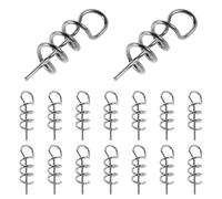 Kisangel Ressorts de Verrouillage à Vis INOX 0,6x15 Mm 200 Pcs Épingles à Leurre Souple pour Pêche Bar Goupilles de Centrage Fixation Sécurisée Appâts Souples et Hameçons