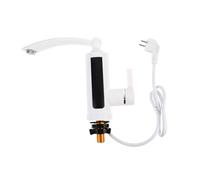 Kisangel Robinet Électrique Instantané pour Eau Chaude et Froide Mitigeur Lavabo Chauffe Rapide Quelques Secondes pour Cuisine et Salle de Bains Blanc Acv