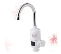 Kisangel Robinet Mitigeur Cuisine Électrique avec Affichage Numérique Chauffe Instantanée Secondes Inox Rotatif Mélangeur Eau Chaude et Froide Compatible Évier