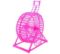 Kisangel Roue d'exercice Silencieuse en Plastique pour Hamster Gerbille Souris Rat Cochon d'Inde Jouet de Course pour Animaux de Compagnie sans Design Couleur Rose