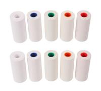 Kisangel Rouleau de recharge de papier pour impression instantanée, 10 rouleaux, papier photo thermique bicolore 57 x 25 mm, compatible avec les appareils photo jouets, impressions