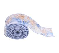 Kisangel Ruban Côtier Océanique à Bord Câblé en Polyester et Fil de Fer, pour Loisirs Créatifs et Décoration de Couronnes Thème Marin