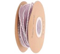 Kisangel Ruban Décoratif Lavande en Polyester avec Petites Perles, sans Plis, Coupable et Assemblable, pour Projets D'artisanat et Décoration de Mariage Champêtre