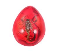 Kisangel Scorpion Résine Artisanale Décoration Créative DIY Bijoux Pendentif Unique Rouge