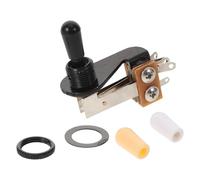 Kisangel Sélecteur de Guitare Électrique à Bascule 3 Positions L-Type Bouton Noir, Interrupteur de Levier Micro, Accessoire de Remplacement Solide pour Maison et Studio D’Enregistrement