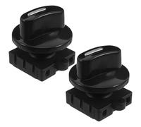 Kisangel Sélecteur de Vitesse Rotatif 4 Positions 3 Vitesses, Lot de 2, Bouton avec Molette, Remplacement pour Hotte et Chauffage, ABS Noir