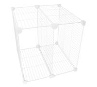 Kisangel Séparateurs Métalliques pour Congélateur Vertical 37X37X36 CM - Organisateur Modulable 2 Compartiments - Étagère Gain de Place pour Rangement Viande et Aliments - Cloisons