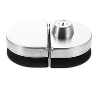 Kisangel Serrure sans Perçage pour Porte Verre Double Verrou à Clé pour Vitrine et Cabinet sans Cadre Acier Inoxydable Sécurité Renforcée pour Salle de Bain Bureau et Hôtel