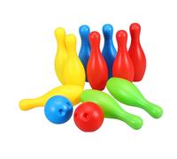 Kisangel Set Bowling Jouets Garçon Fille Jeu Intérieur Extérieur Quilles et Boules Stables Activité Ludique et Sportive pour Tout Petits et Famille