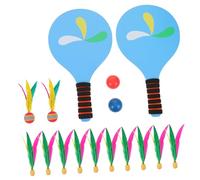 Kisangel Set de Badminton Polyvalent pour Adultes Raquettes Épaisses Résistantes avec Volants et Balles Jeux de Plage Jardin Parc et Plein Air