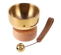 Kisangel Set de Bol Chantant Tibétain pour Animaux Mini Portable Laiton avec Cloche de Prière Outil de Sonore pour Décor Paisible Maison et Voyage