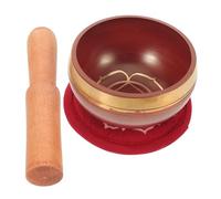 Kisangel Set de Bol Tibétain Chantant avec Maillet Bois et Tapis Bol Métallique Fait Main pour Yoga et Relaxation Instrument de Percussion Décoratif Small Singing Bowl