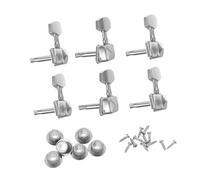 Kisangel Set de Mécaniques Semi-fermées pour Guitare Folk Acoustique Boutons Ergonomiques Résistants à l'Humidité Remplacement Facile pour Musiciens Festival et Concert