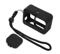 Kisangel Set de Protection Silicone pour Caméra Sportive Housse avec Étui de Lentille et Lanière Absorption de Chaleur et Anti-dérapant Facile à Transporter et Installer