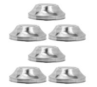 Kisangel Socles de Poteaux Ronds en Acier Inoxydable 6 Pcs, Bases de Poteau Décoratives pour Garde-corps, Manchons Métalliques Ø51 Mm, Accessoires pour Escalier et Balustrade, Usage Solide