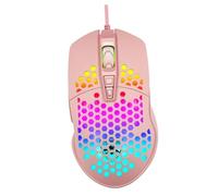 Kisangel Souris de Jeu Filaire Ergonomique avec Éclairage Capteur Haute Vitesse Antidérapant Compatible PC Bureau et Portable