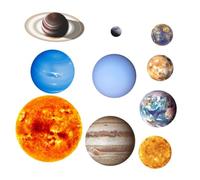 Kisangel Stickers Muraux Luminaires Décoratifs Système Solaire pour Chambre Garçon Fille Autocollants Éducatifs Petite pour Décoration Murale Polyvalente