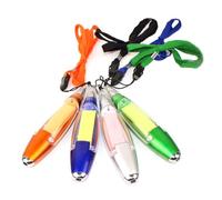 Kisangel Stylo à Bille LED 4pcs en Plastique Lanière Présent Rentrée | Fournitures Scolaires Légères, Notes Papier Incluses, Usage École, Portable, pour Garçon et Filles Couleur Aléatoire