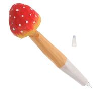 Kisangel Stylo Bille Champignon en Bois Gravé, Écriture Créative, Rentrée | Design Décoratif Orange, Corps Lisse en Bois, pour Cahiers et Journaux, Idée Présent pour Camarades