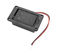 Kisangel Support de Batterie pour Guitare 9v Noir en Plastique Design Stable et Taille Compacte, Accessoire pour Guitaristes et Bassistes