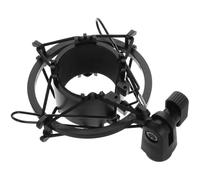 Kisangel Support de Micro en Métal Noir Amortisseur pour Microphones à Condensateur, Rotation Multi-angles, Cadre en Faux Métal, pour Enregistrement Musical et Diffusion