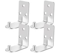 Kisangel Support Mural en Fer L-Type pour Extincteur 2-4 Kg Lot de 4 Crochets Muraux Robustes Kit de Fixation Polyvalent pour Maison Bureau et Commerce Gain de Place Sécurisé