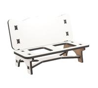 Kisangel Table de Chaise de Transfert Thermique détenteur de la Tasse étagère vin façonné monté incassable Whisky Organisateur de Tasse casier à Bouteilles Porte-Bouteilles MDF Blanche