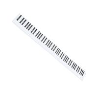 Kisangel Tableau de Clavier de Piano Portable 88 Touches en Papier Enduit Blanc, et Enroulable, pour L'apprentissage Pratique du Piano