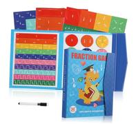 Kisangel Tableau Magnétique Éducatif pour Apprentissage des Fractions Outil de Calcul Effaçable pour Garçon Fille Matériel Pédagogique Mathématique Portable