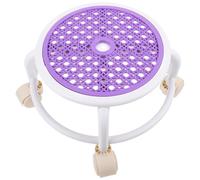 Kisangel Tabouret Bas Rotatif à roulettes, Plastique Rond Multifonction | Usage Maison et Salon de Manucure, Facile à Déplacer, Confortable, Chaise Pivotante, Meuble Pédicure